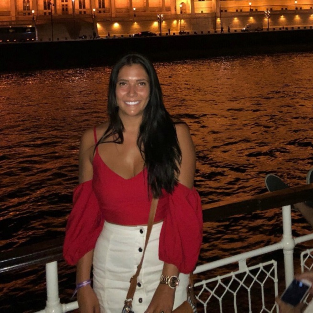 Red off the shoulder top